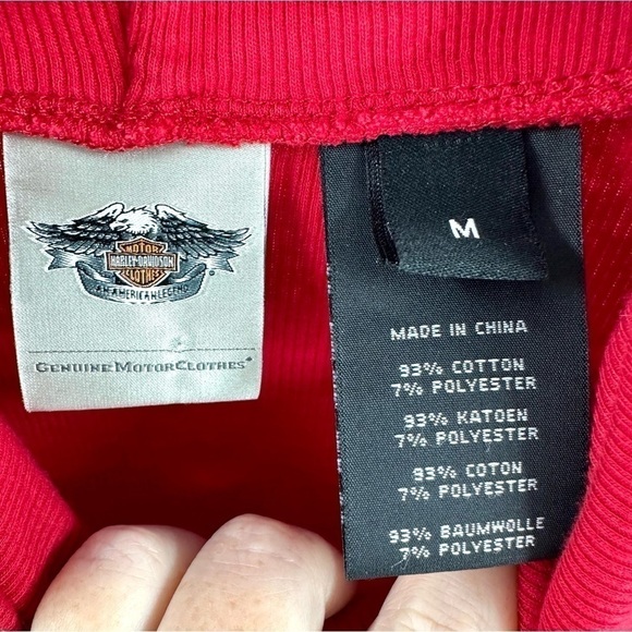 Harley Davidson Turtleneck Womens Medium Rhinestone Logo Ribbed Stretch Biker - Picture 4 of 7